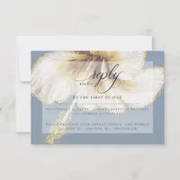 Wedding RSVP | Yellow Watercolor Hibiscus Flower