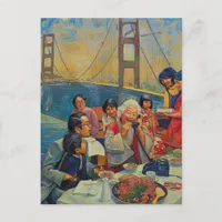 A Scenic Dinner at the Bridge Postcard