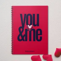 Cherry You & Me Personalized Notebook