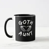 Goth Aunt Funny Emo Auntie Punk Cute Skeleton Hand Mug