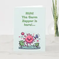 Funny Germ Zapper Get Well Card