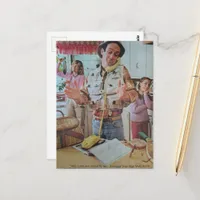 funny fish stories 1980s era ad vintage postcard