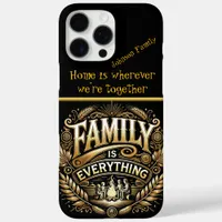 Elegant Family Beach Campfire Gold Scene AI Art iPhone 16 Pro Max Case