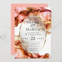 WEDDING | Abstract Watercolor Autumn Colors 6 Invitation