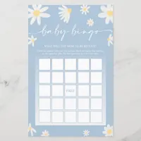 Dusty Blue Baby Shower Bingo Game  