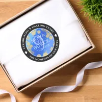 Elegant 9th Lapis Lazuli Wedding Anniversary Classic Round Sticker