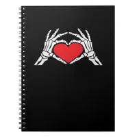 Skeleton Hands A Red Heart Classic Notebook