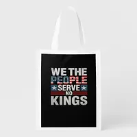 No King Patriotic Freedom No Kings In America Retr Grocery Bag