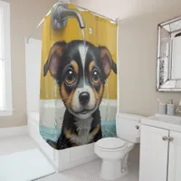 Just Keep Scrubbing - Funny Animal portraits Shower Curtain