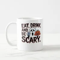 Eat Drink Be Scary Halloween Pumpkin Creative Styl Coffee Mug