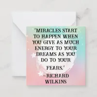 *~  Kindness Miracles   AP62  Note Card