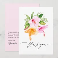 Tropical Miss to Mrs Bridal Shower Thank You Card