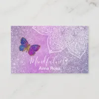 *~* Meditation Reiki Yoga Butterfly Mandala Business Card