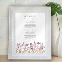 Wildlower Funeral Celebration of Life Poem Sign