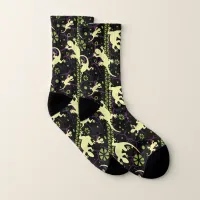 Multi-Coloured Gecko Lizard Ethnic Pattern Socks