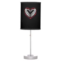 Skeleton Hand Heart Valentines Day Funny Couple Table Lamp