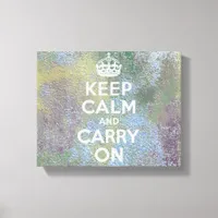 Abstract Pastels Keep Calm Canvas Print