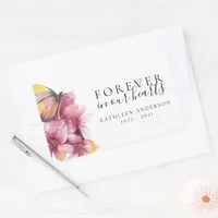 Butterfly Forever in Our Hearts Rectangular Sticker