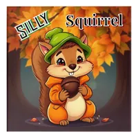 Silly Squirrel  | Cute Cartoon Kid's Nursery Art