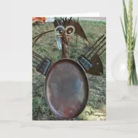 Cast Iron Pan Bird Card