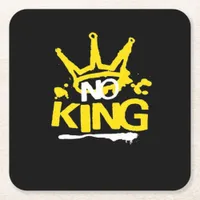 No King Minimal Clean Square Paper Coaster