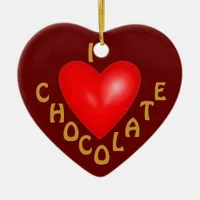 I Love Chocolate Ornament