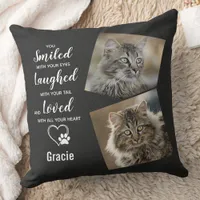 Pet Memorial Gift - Personalized Remembrance Photo Throw Pillow