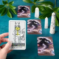 A Captivating Abstract Galactic Nebula Tarot Cards