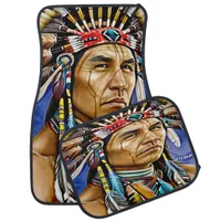 Strength and Pride of Native Indian Heritage Car Floor Mat