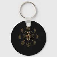 Cottagecore Bee Mystical Magical Goblincore Moon P Keychain