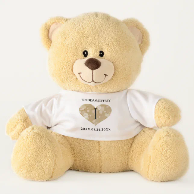 Elegant 1st Paper Wedding Anniversary Celebration Teddy Bear