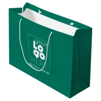 Company Logo Large Wintergreen Paper Shopping Bag