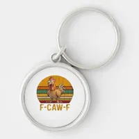 F-Caw-F Chicken Humor Essential Minimal Clean Keychain