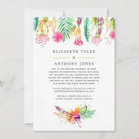 Tropical Summer Virtual Wedding Guest List Announcement