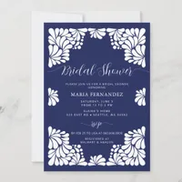 Mexican Fiesta Blue Talavera Bridal Shower Invitation