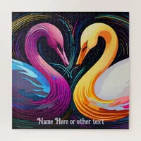 Abstract Swans in Symmetrical Harmony Jigsaw Puzzle