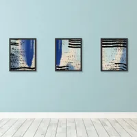 Set of 3 Abstract Art Coastal Decor Prints