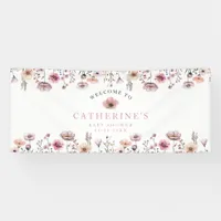 Blush Pink Wildflower Baby Shower Banner – Boho Fl