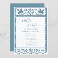 Mexican Papel Picado Cielito Lindo Baby Shower Invitation