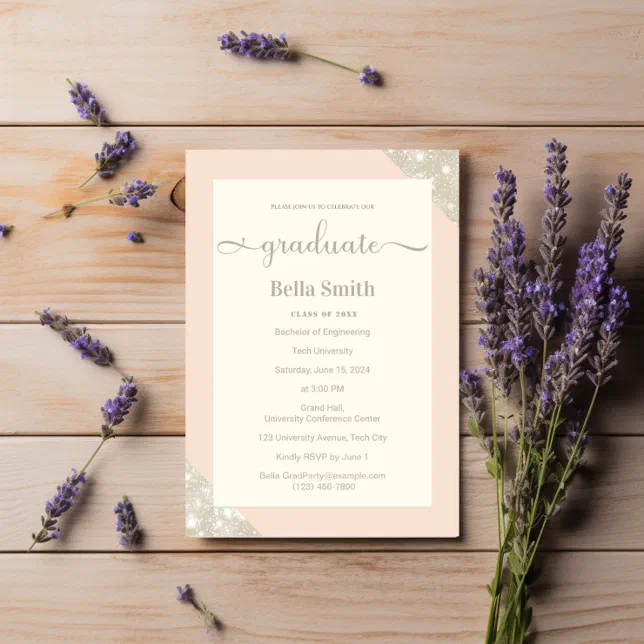 Elegant Simple Modern Graduation Invitation