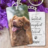 Dog Memorial Pet Loss Keepsake Photo Keychain