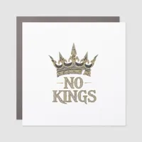 No Kings In America Vintage Graphic Car Magnet
