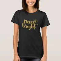 EDITABLE Merry & Bright Christmas T-Shirt