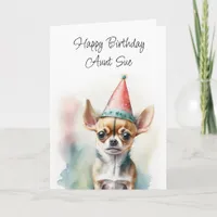 Personalized Happy Birthday | Cute Chihuahua Card