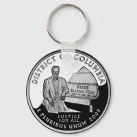 Faux Washington District of Columbia Quarter Keychain