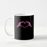 Skeleton Hands Heart Sign Retro Halloween Coffee Mug