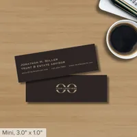 Simple Professional Brown Mini Business Card