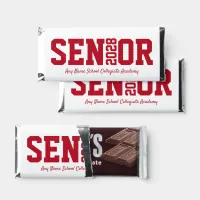 Red Senior Graduation Block Letter Hershey Bar Favors