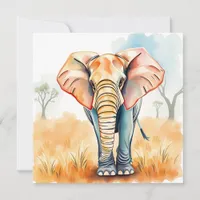Adorable Watercolor Elephant