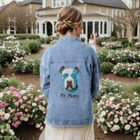 Pit Mom | Dog Lover's  Denim Jacket